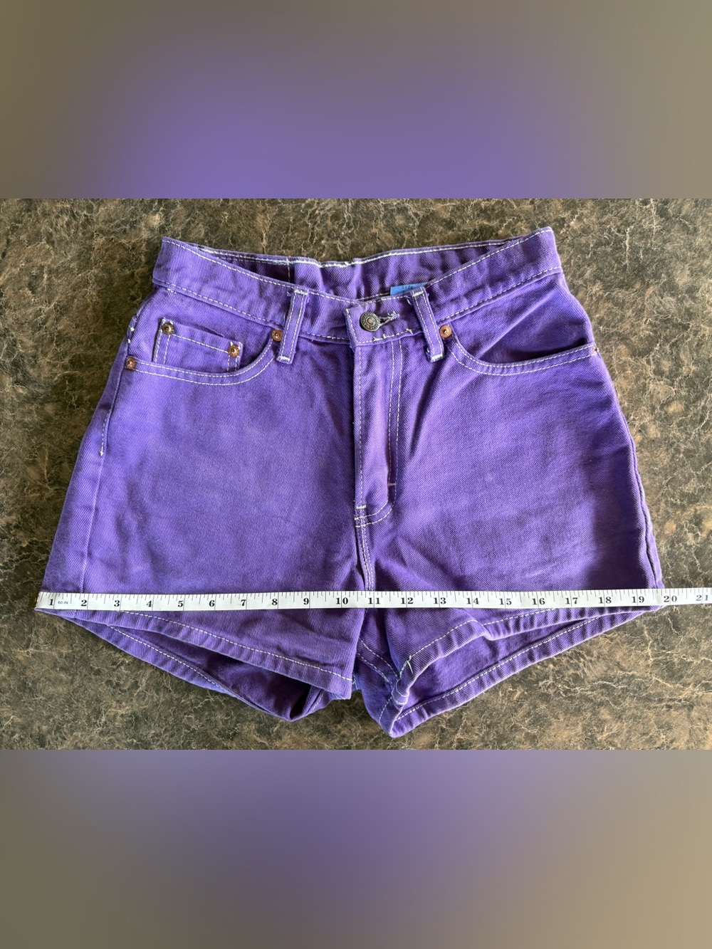 Jordache Purple Denim shorts - Picture 2 of 4